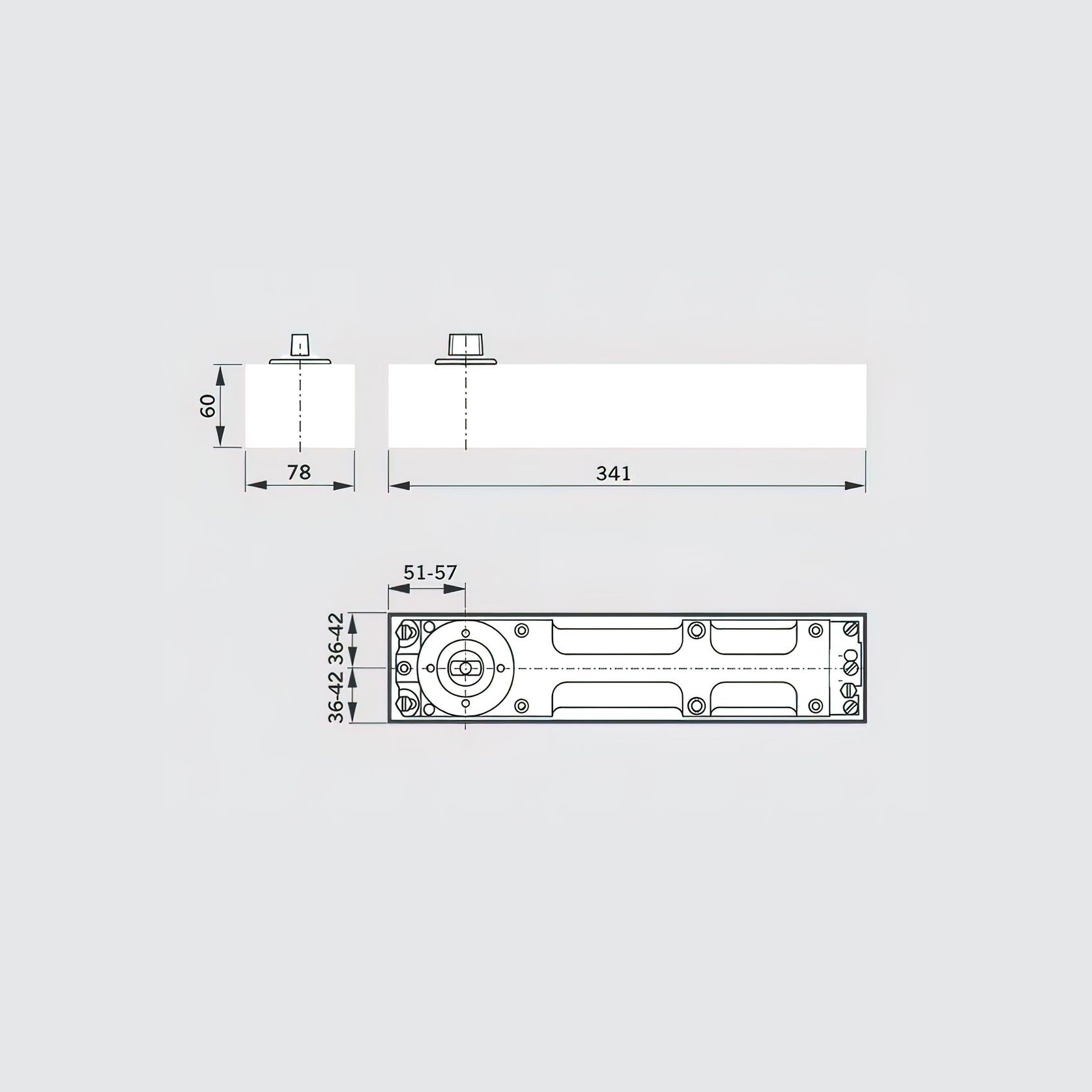 Dorma BTS806T EN6 Floor Spring Body Combi Pack Timber gallery detail image