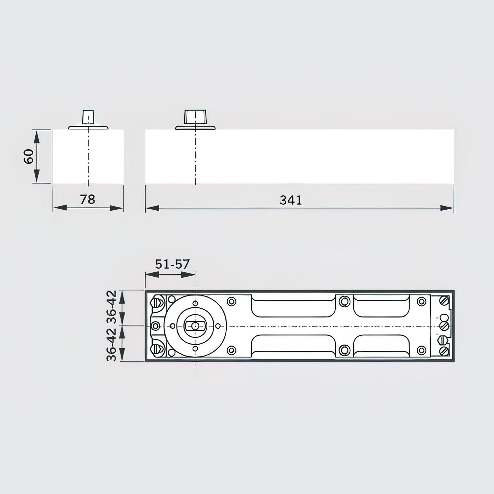 Dorma BTS806T EN6 Floor Spring Body Combi Pack Timber gallery detail image