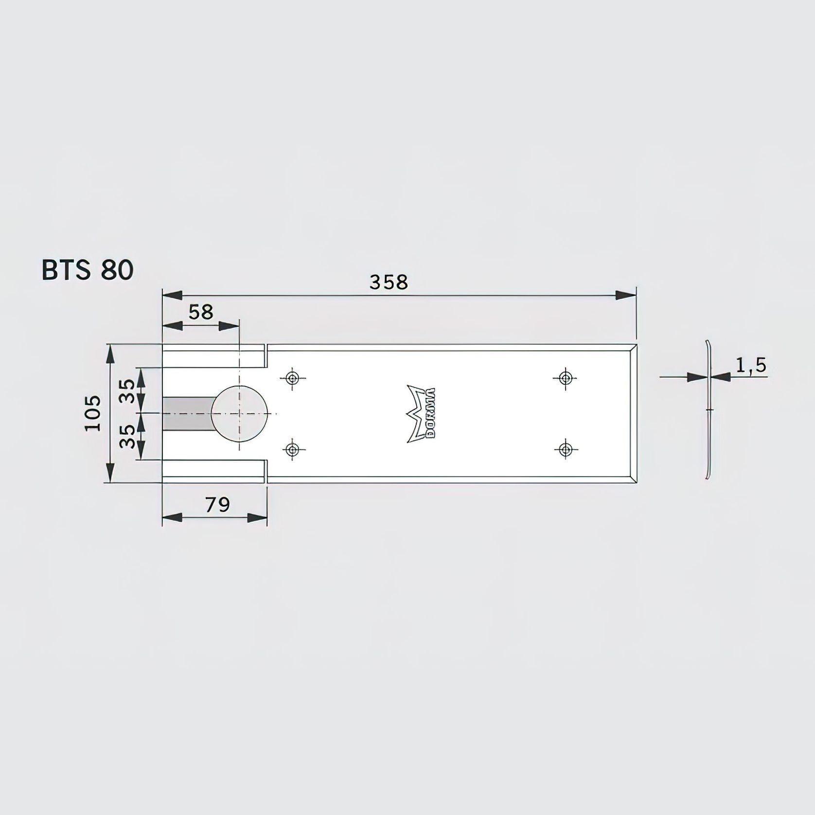 Dorma BTS804T EN4 Floor Spring Body Combi Pack Timber gallery detail image