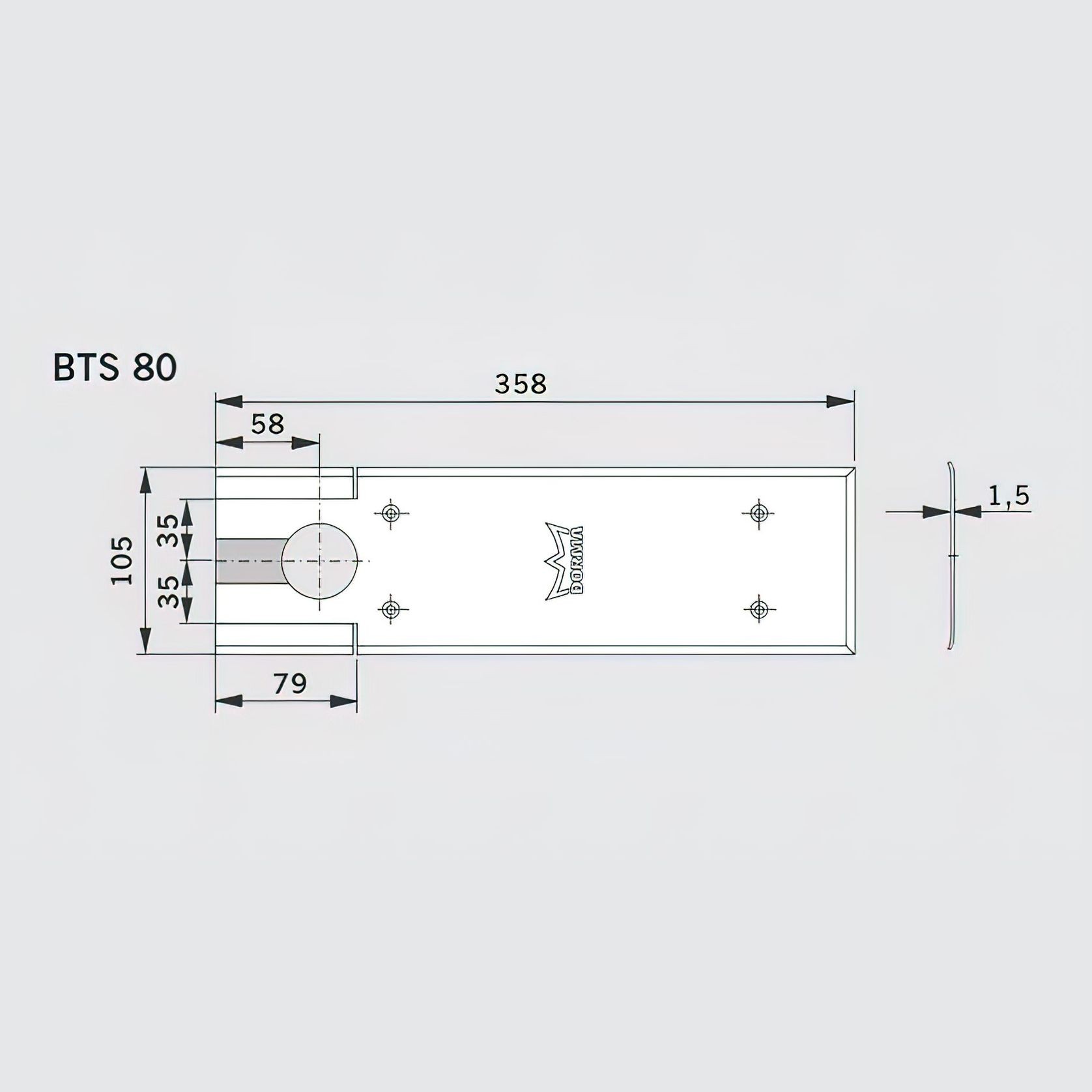 Dorma BTS804A EN4 Floor Spring Body Combi Pack Alumin gallery detail image