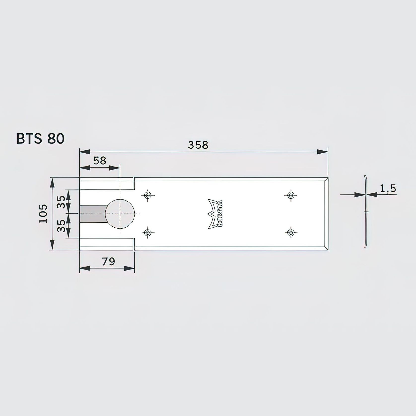 Dorma BTS804A EN4 Floor Spring Body Combi Pack Alumin gallery detail image