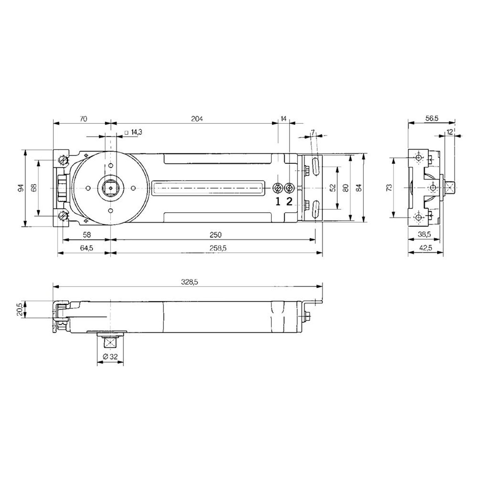 Dorma RTS85T EN4 Transom Closer Set Combi pack RTS85T gallery detail image
