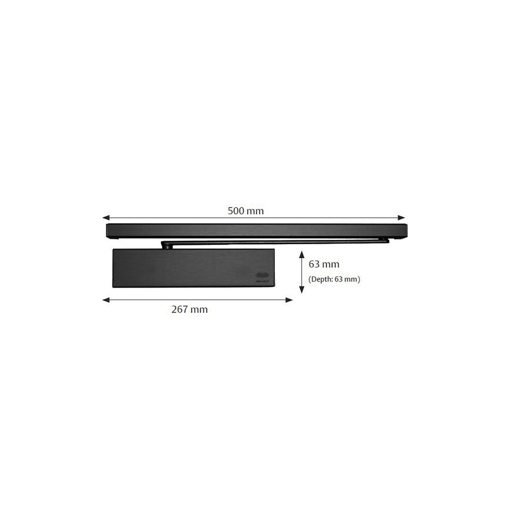 Lockwood EN1-5 Cam Action Door Closer Black 2615DABLK gallery detail image