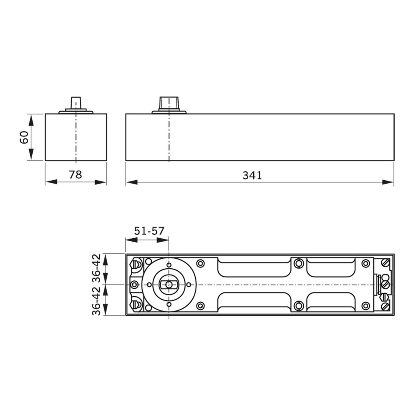 Dorma BTS80 EN-6 Door Closer Floor Spring Adjustable Hold Open 80130000 gallery detail image