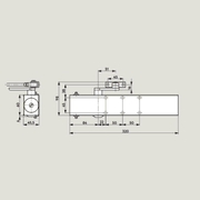 Dorma TS73 EMF EN4-6 Electro Magnetic Hold Open Door Closers Body Only Silver gallery detail image