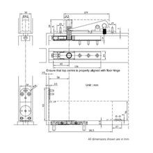 Zanda Concealed Heel Door Closer ZANHEEL gallery detail image