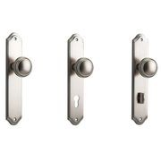 Iver Paddington Door Knob on Shouldered Backplate Satin Nickel - Customise to your needs gallery detail image