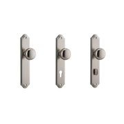 Iver Cambridge Door Knob on Shouldered Backplate Satin Nickel - Customise to your needs gallery detail image