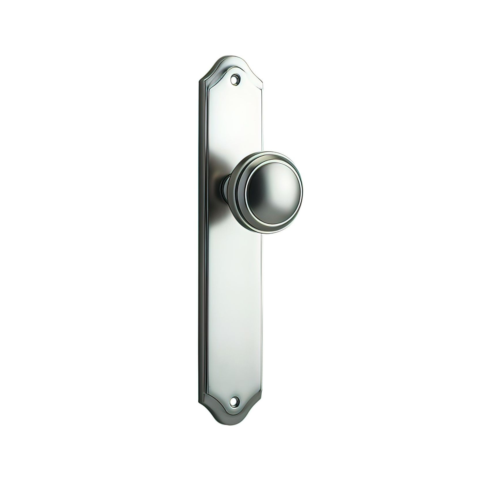 Iver Paddington Door Knob on Shouldered Backplate Satin Nickel - Customise to your needs gallery detail image