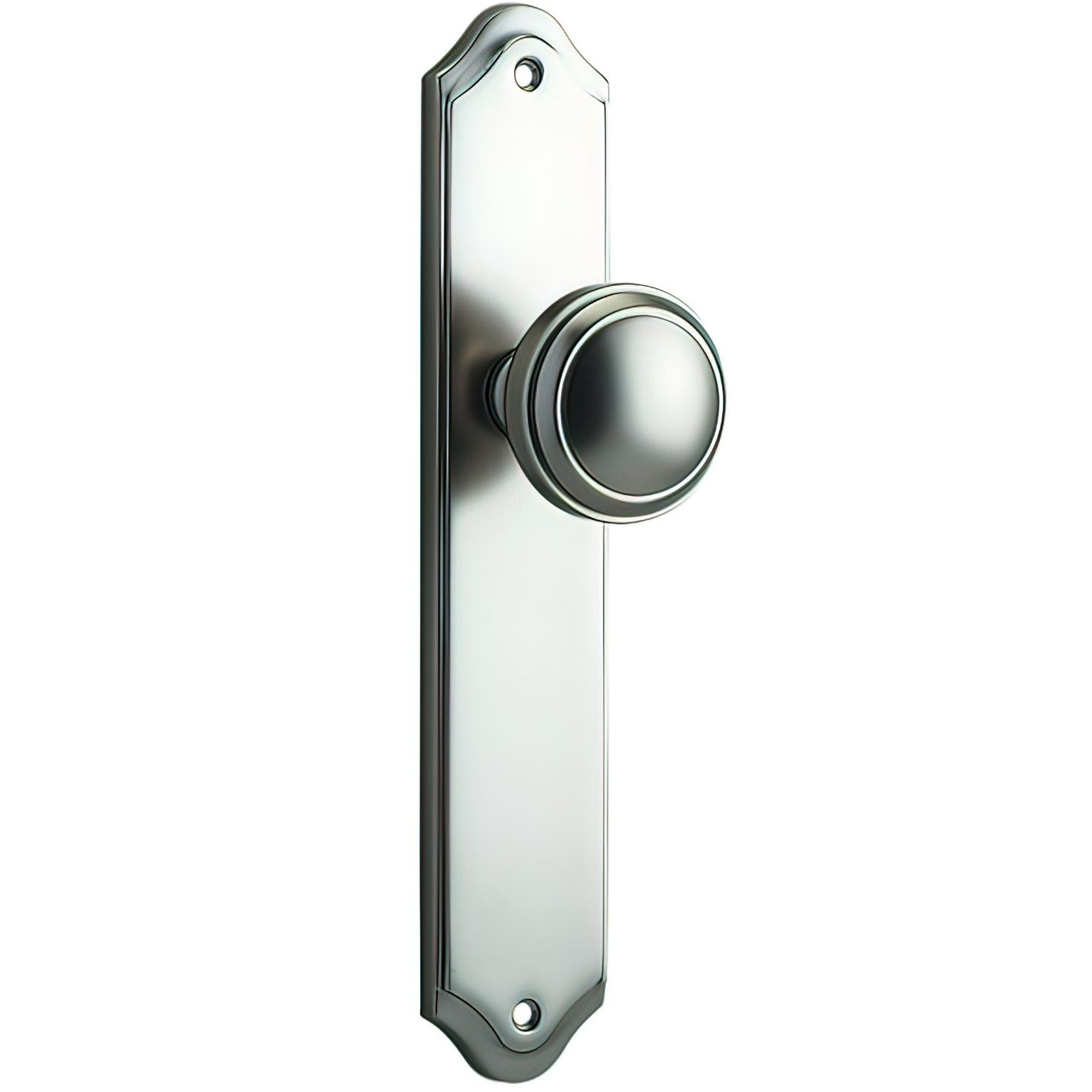 Iver Paddington Door Knob on Shouldered Backplate Satin Nickel - Customise to your needs gallery detail image