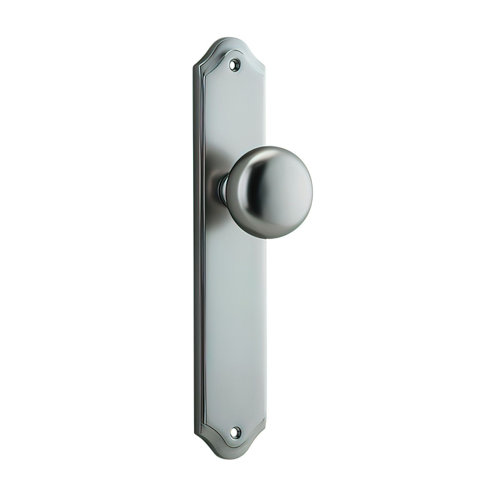 Iver Cambridge Door Knob on Shouldered Backplate Satin Nickel - Customise to your needs gallery detail image