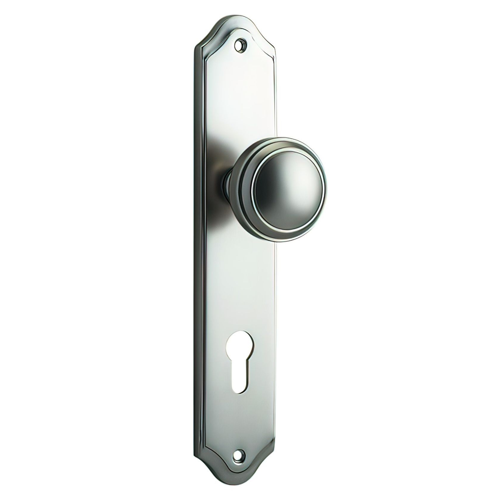 Iver Paddington Door Knob on Shouldered Backplate Satin Nickel - Customise to your needs gallery detail image