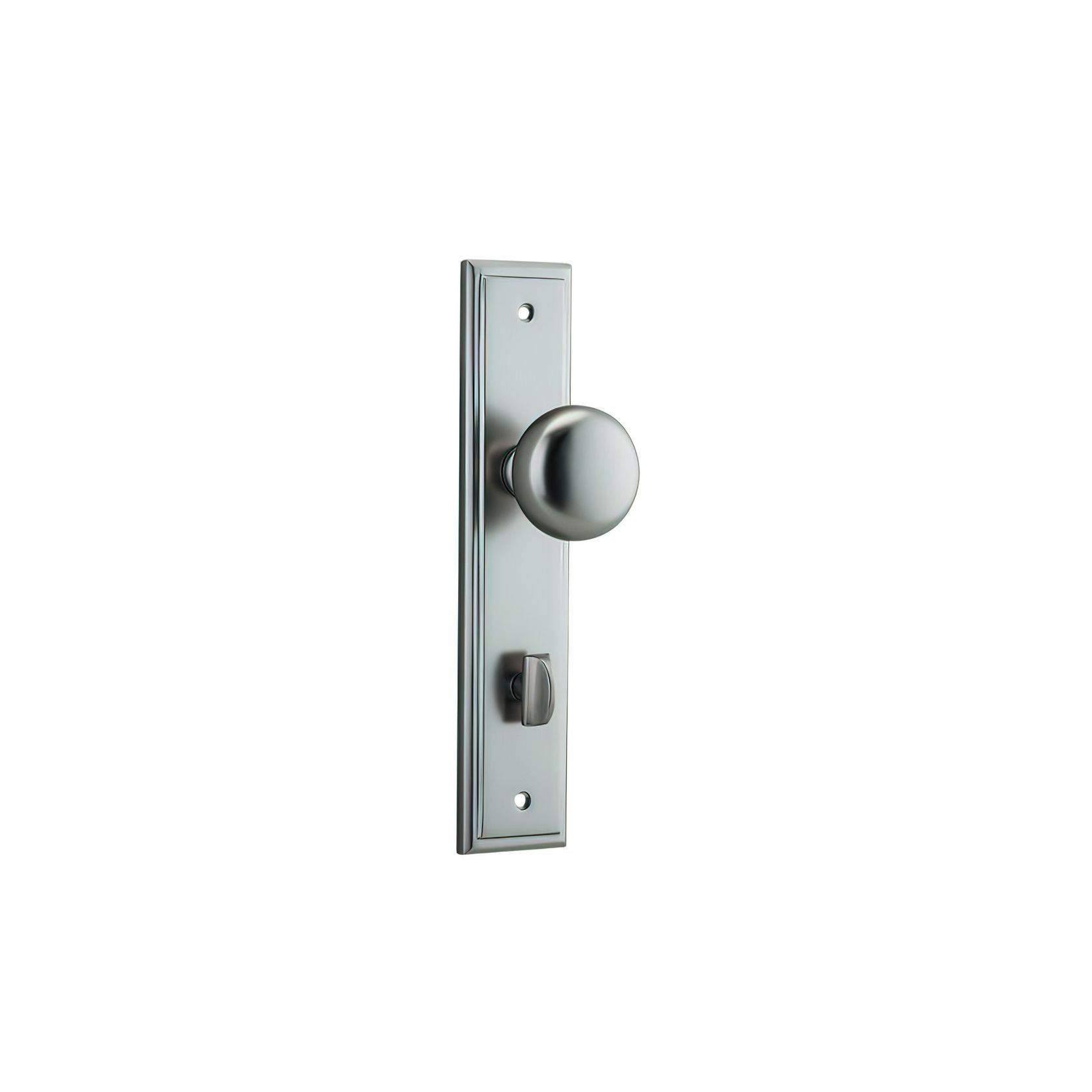 Iver Cambridge Door Knob on Stepped Backplate Satin Nickel - Customise to your needs gallery detail image
