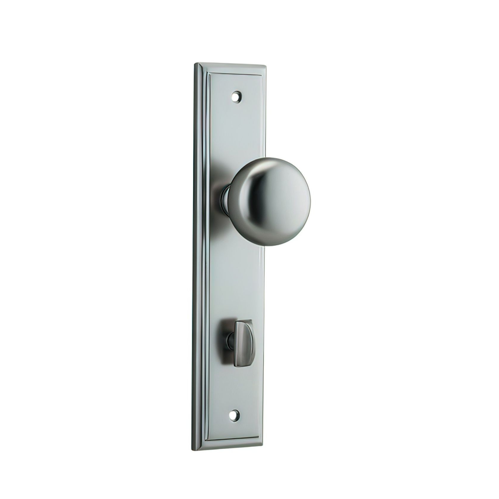 Iver Cambridge Door Knob on Stepped Backplate Satin Nickel - Customise to your needs gallery detail image