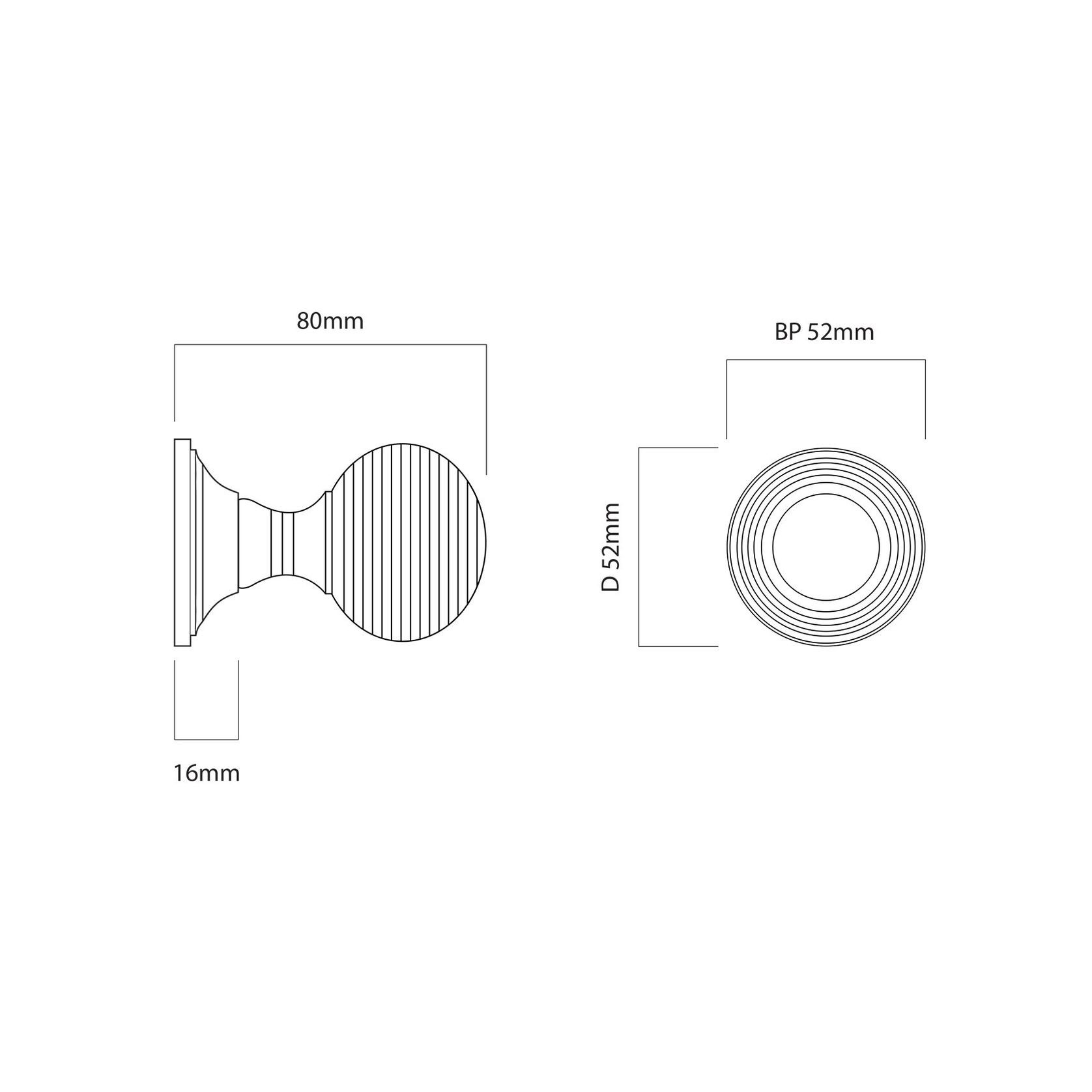 Iver Guildford Door Knob on Round Rose gallery detail image