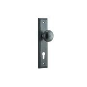 Iver Paddington Door Knob Stepped Backplate Distressed Nickel gallery detail image