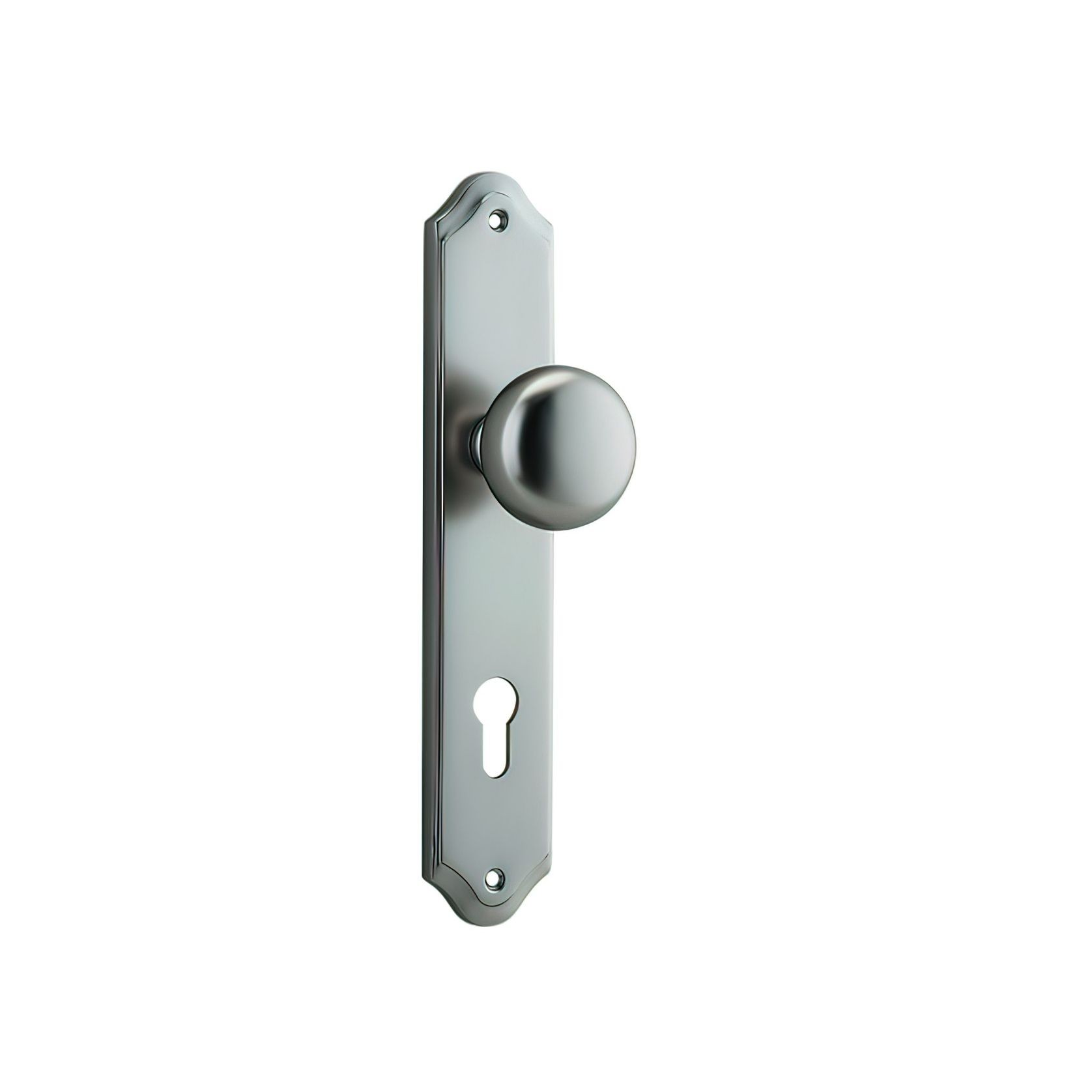 Iver Cambridge Door Knob on Shouldered Backplate Satin Nickel - Customise to your needs gallery detail image