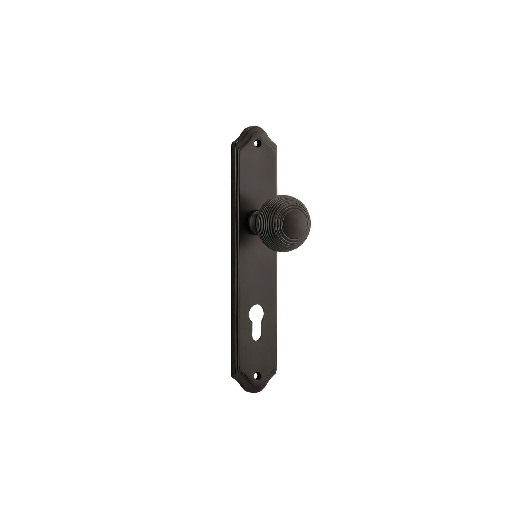 Iver Guildford Door Knob on Shouldered Backplate Signature Brass gallery detail image