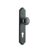 Iver Cambridge Door Knob on Shouldered Backplate Distressed Nickel gallery detail image