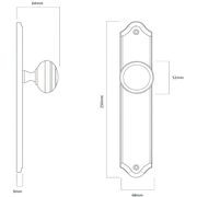 Iver Paddington Door Knob on Shouldered Backplate Signature Brass gallery detail image