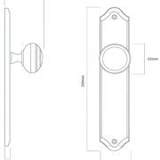 Iver Paddington Door Knob on Shouldered Backplate Distressed Nickel gallery detail image