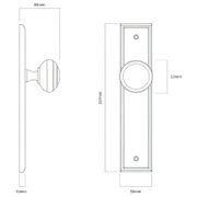 Iver Paddington Door Knob Stepped Backplate Distressed Nickel gallery detail image