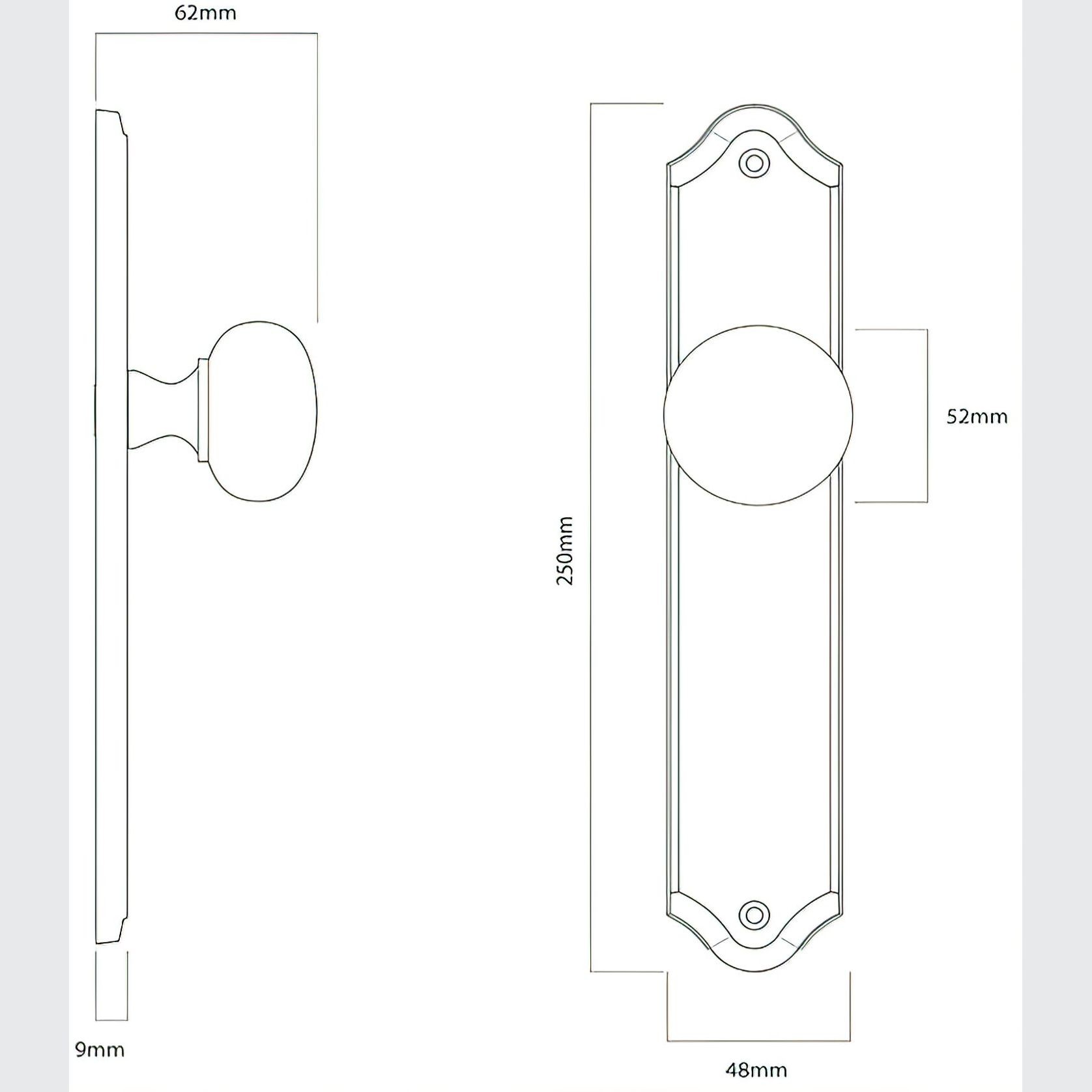 Iver Cambridge Door Knob on Shouldered Backplate Satin Nickel - Customise to your needs gallery detail image