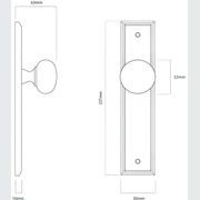 Iver Cambridge Door Knob on Stepped Backplate Signature Brass gallery detail image