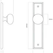 Iver Cambridge Door Knob on Stepped Backplate Distressed Nickel gallery detail image