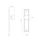 Iver Cambridge Door Knob on Stepped Backplate Distressed Nickel gallery detail image