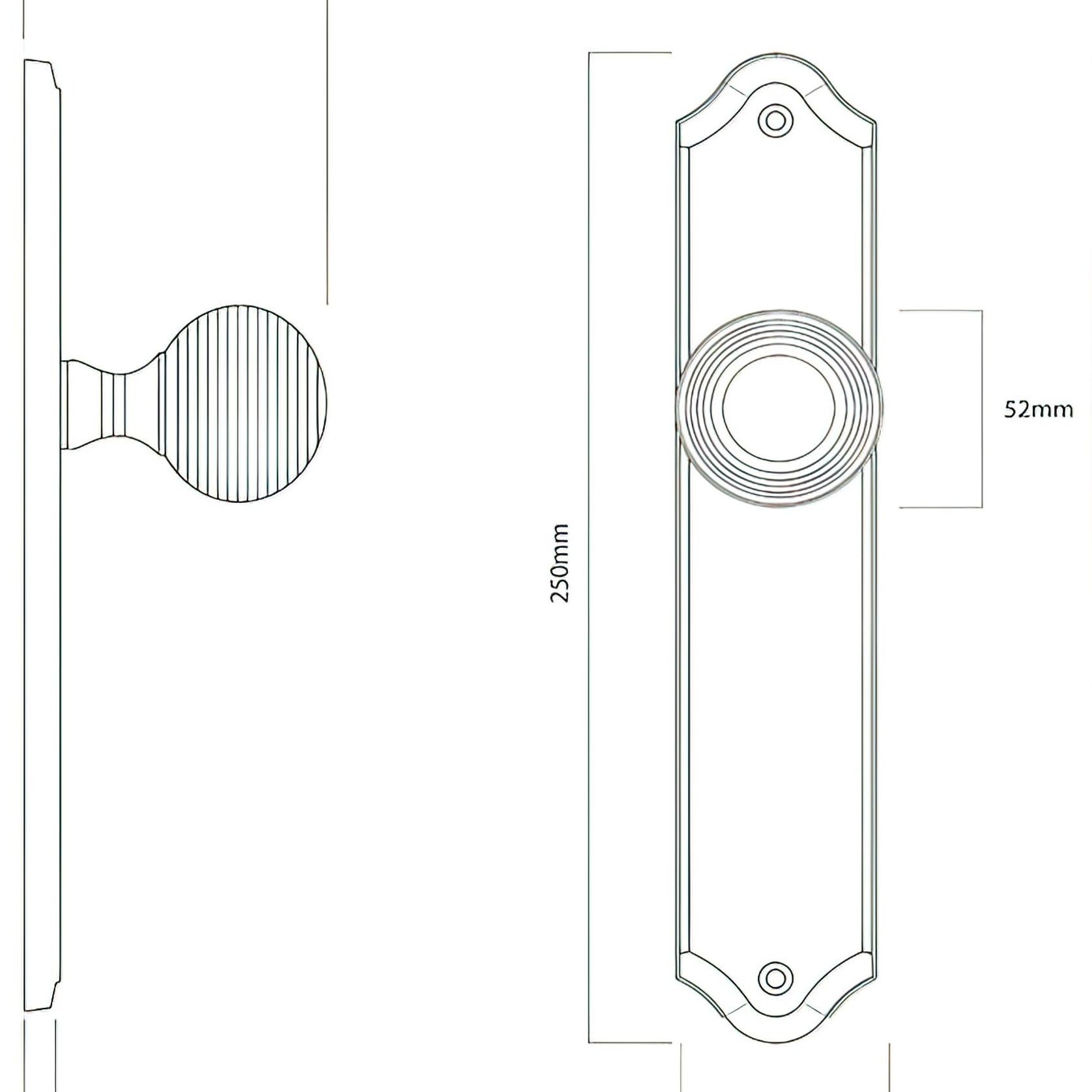 Iver Guildford Door Knob on Shouldered Backplate Distressed Nickel gallery detail image
