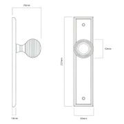 Iver Guildford Door Knob on Stepped Backplate Signature Brass gallery detail image