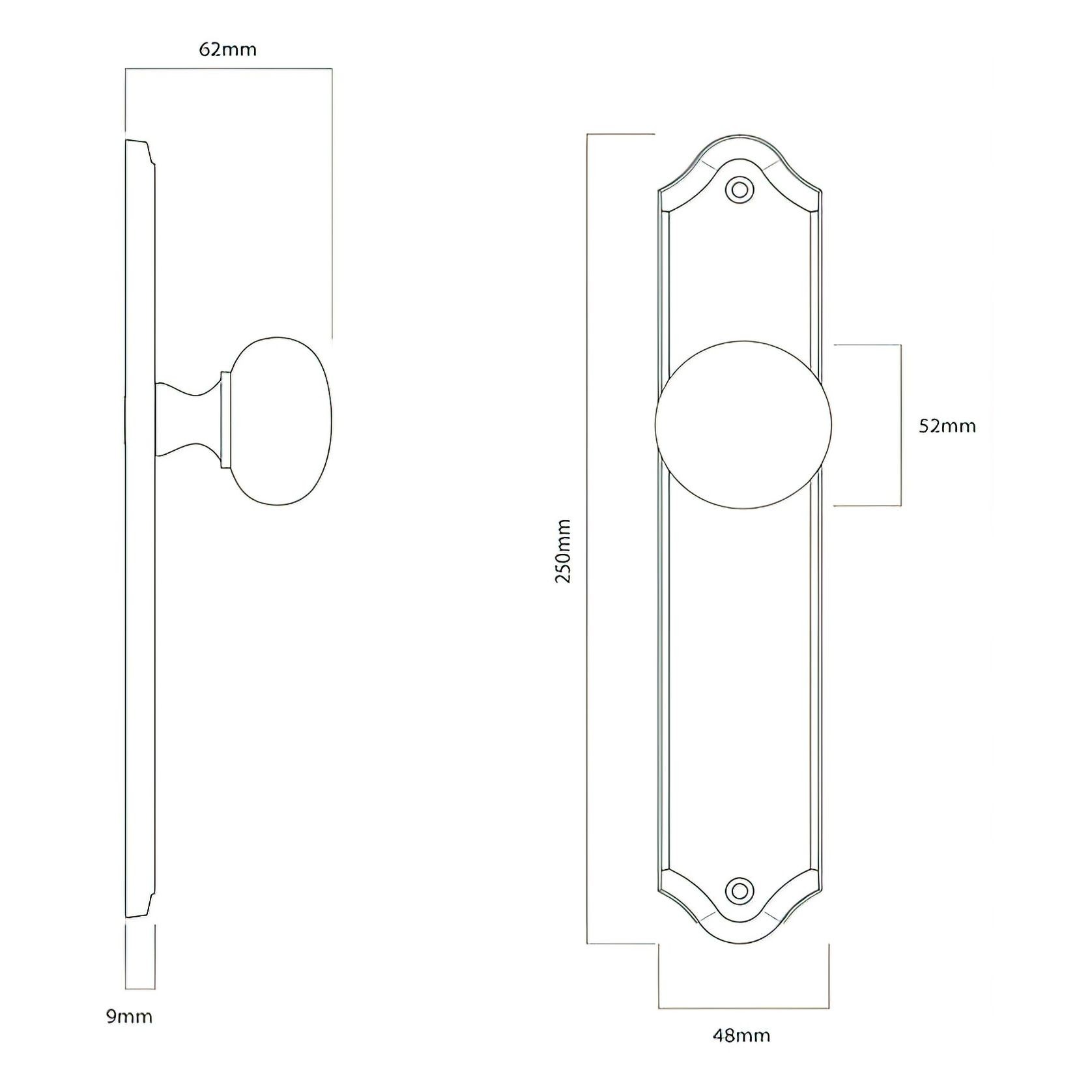 Iver Cambridge Door Knob on Shouldered Backplate Distressed Nickel gallery detail image