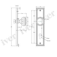 Iver Paddington Door Knob Stepped Backplate Privacy Chrome Plated 11838P85 - Customise to your needs gallery detail image