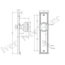Iver Paddington Door Knob Stepped Backplate Latch Matt Black 12838 - Customise to your needs gallery detail image