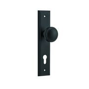 Iver Paddington Door Knob Stepped Backplate Euro Matt Black 12838E85 - Customise to your needs gallery detail image