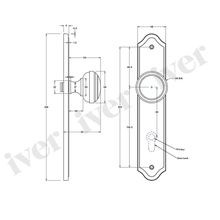 Iver Paddington Door Knob on Oval Backplate Privacy Satin Nickel 14832P85 - Customise to your needs gallery detail image