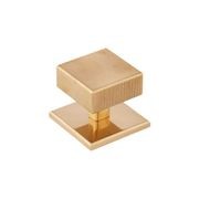 Armac Martin - Digbeth Square Cabinet Knob with Plate gallery detail image