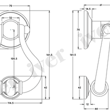 Iver Sarlat Door Knocker Polished Brass 137mm x 115mm 9390 gallery detail image