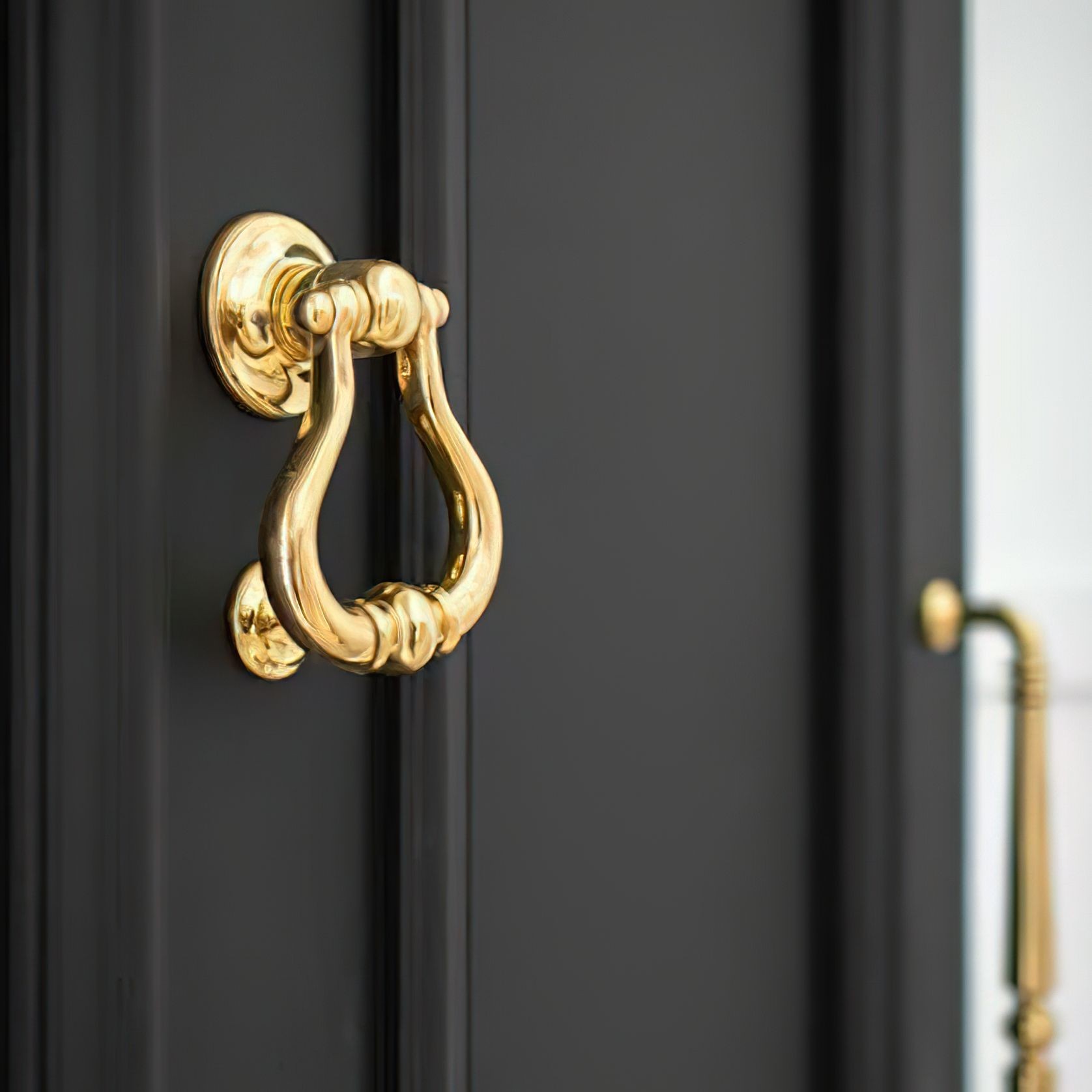 Iver Sarlat Door Knocker Brushed Brass 137mm x 115mm 4503 gallery detail image