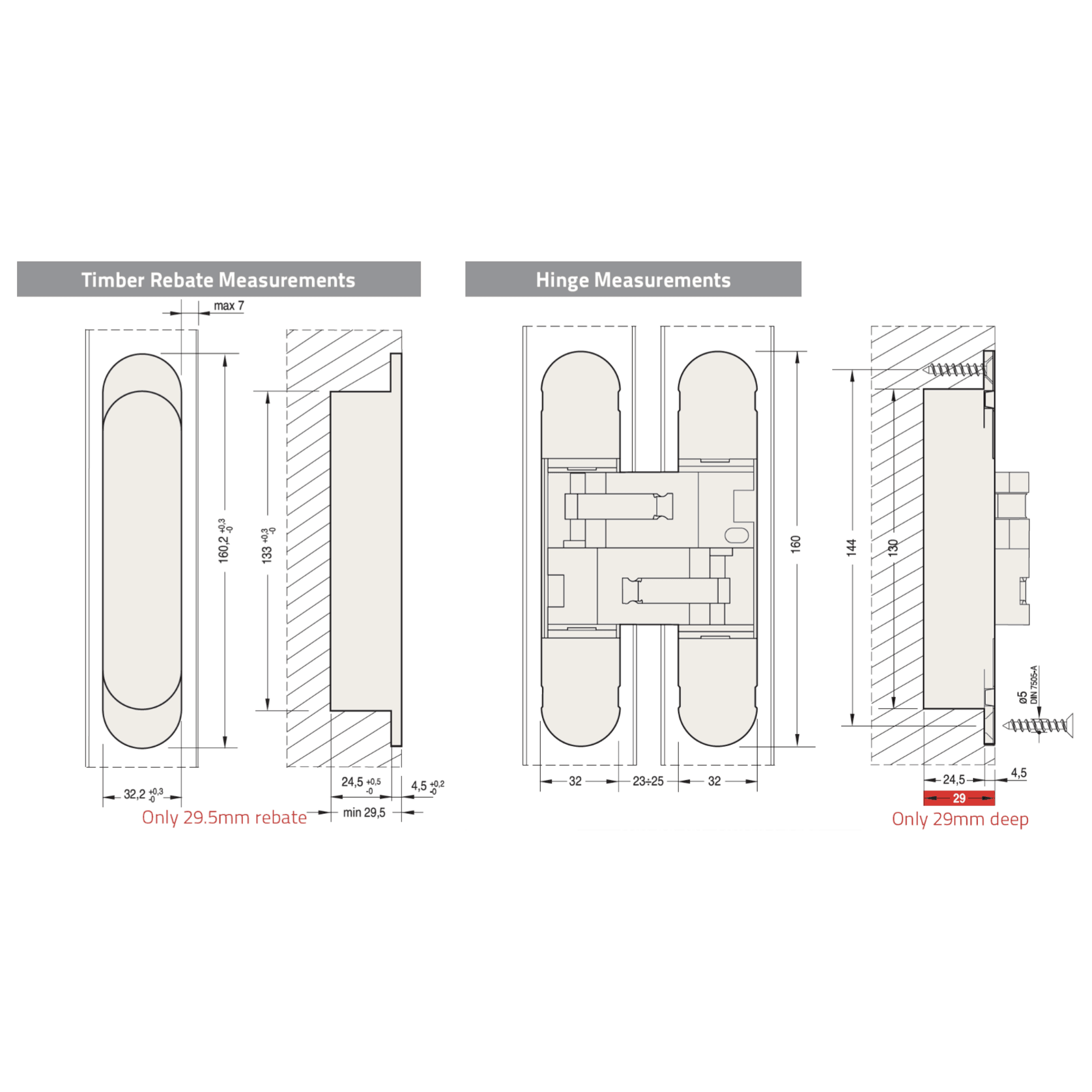 Bellevue Ceam Door Hinge 3D Invisible Concealed BAC1131 gallery detail image