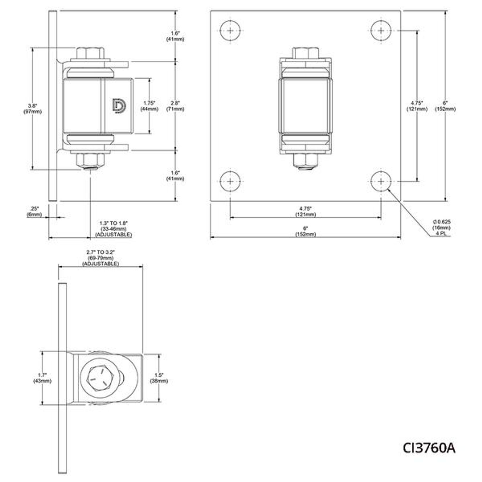 Shut it® Aluminium Half Bolt-on Badass gallery detail image