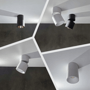 LARA2 surface mounted tiltable downlight in black and white