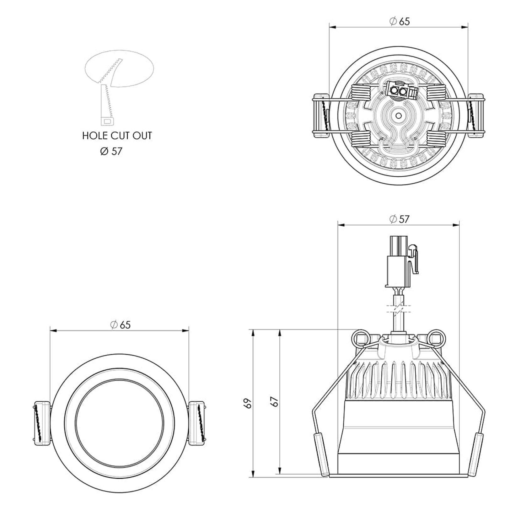 ZELA décor Fixed 1 Downlight gallery detail image