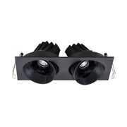 Cevon Dark Art Tilt/Rotate - 2x 14W Double Downlight gallery detail image