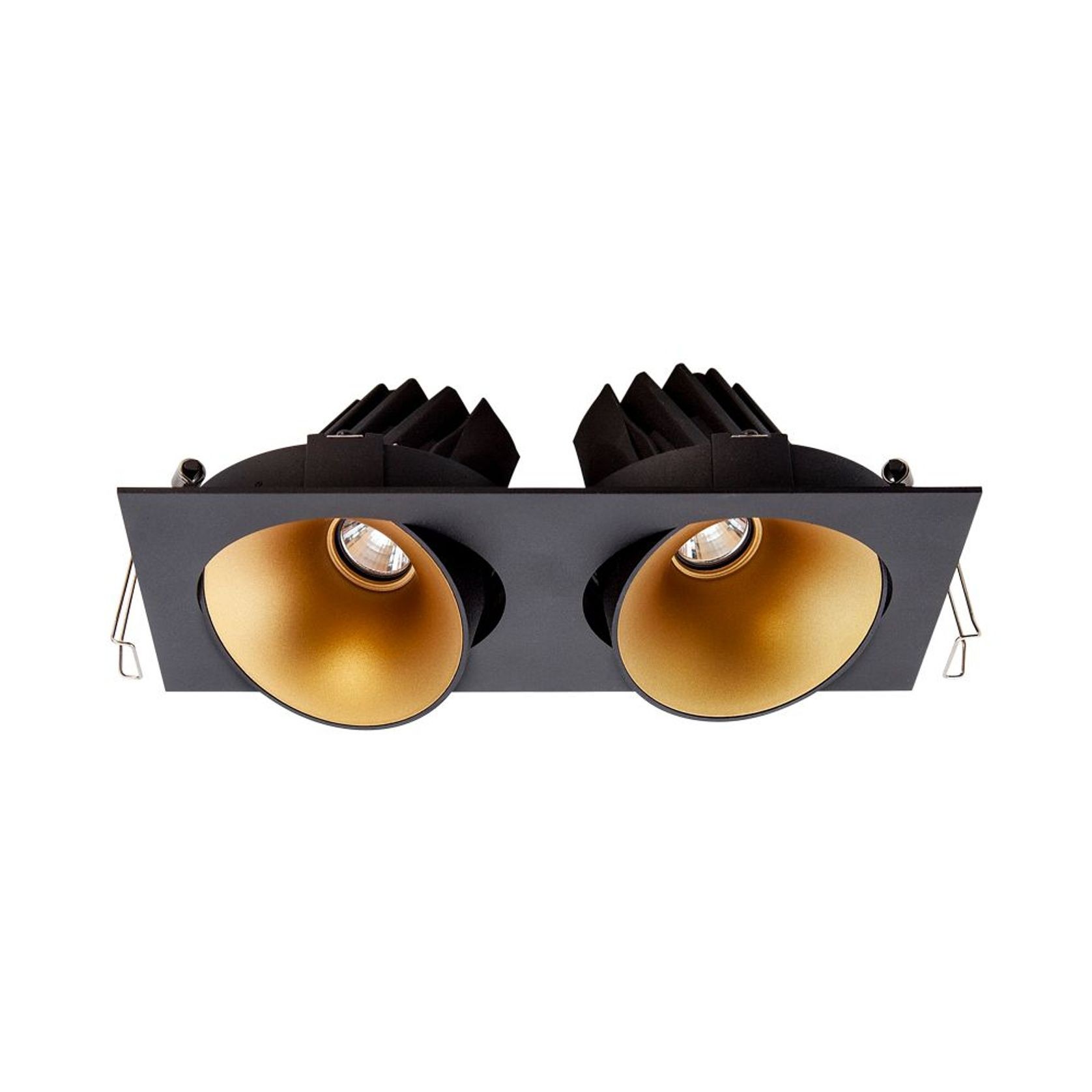 Cevon Dark Art Tilt/Rotate - 2x 14W Double Downlight gallery detail image