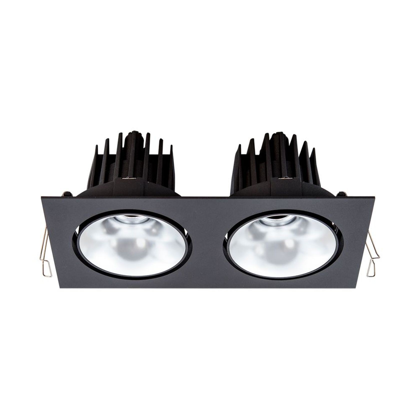 Cevon Dark Art Tilt/Rotate - 2x 14W Double Downlight gallery detail image