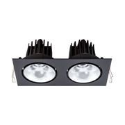 Cevon Dark Art Tilt/Rotate - 2x 14W Double Downlight gallery detail image