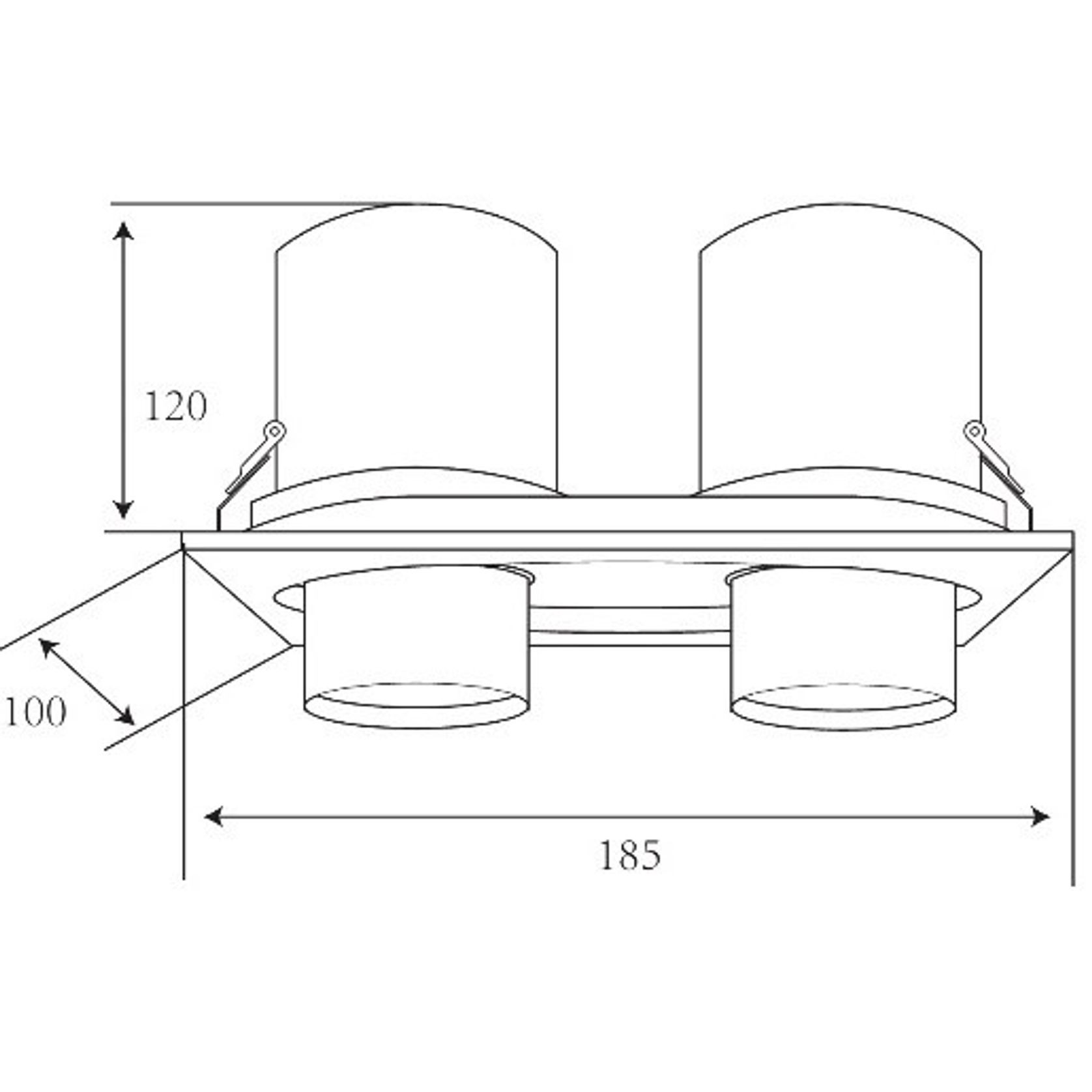 Twin Round Snoot Downlight 25W gallery detail image