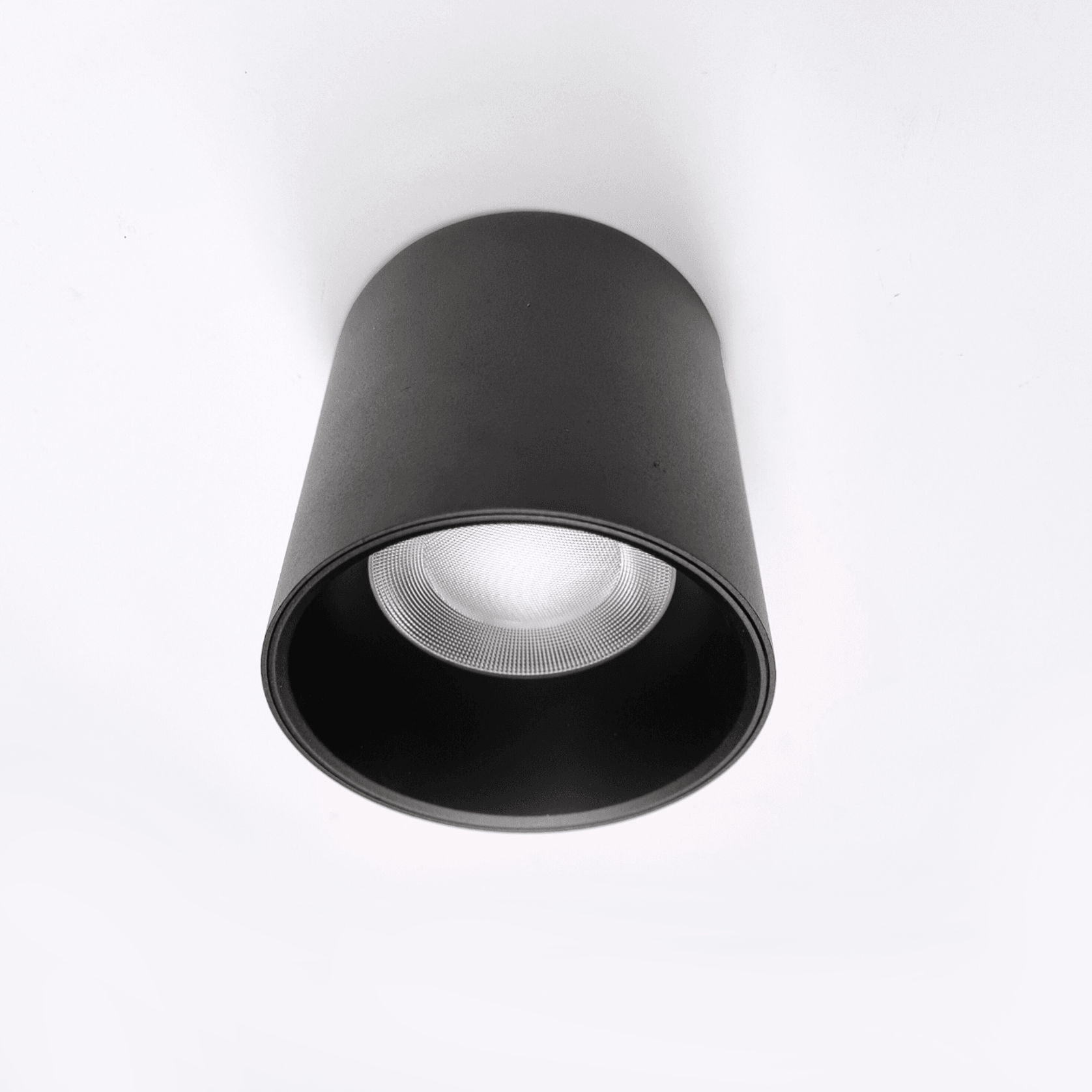 black surface mounted outdoor downlight